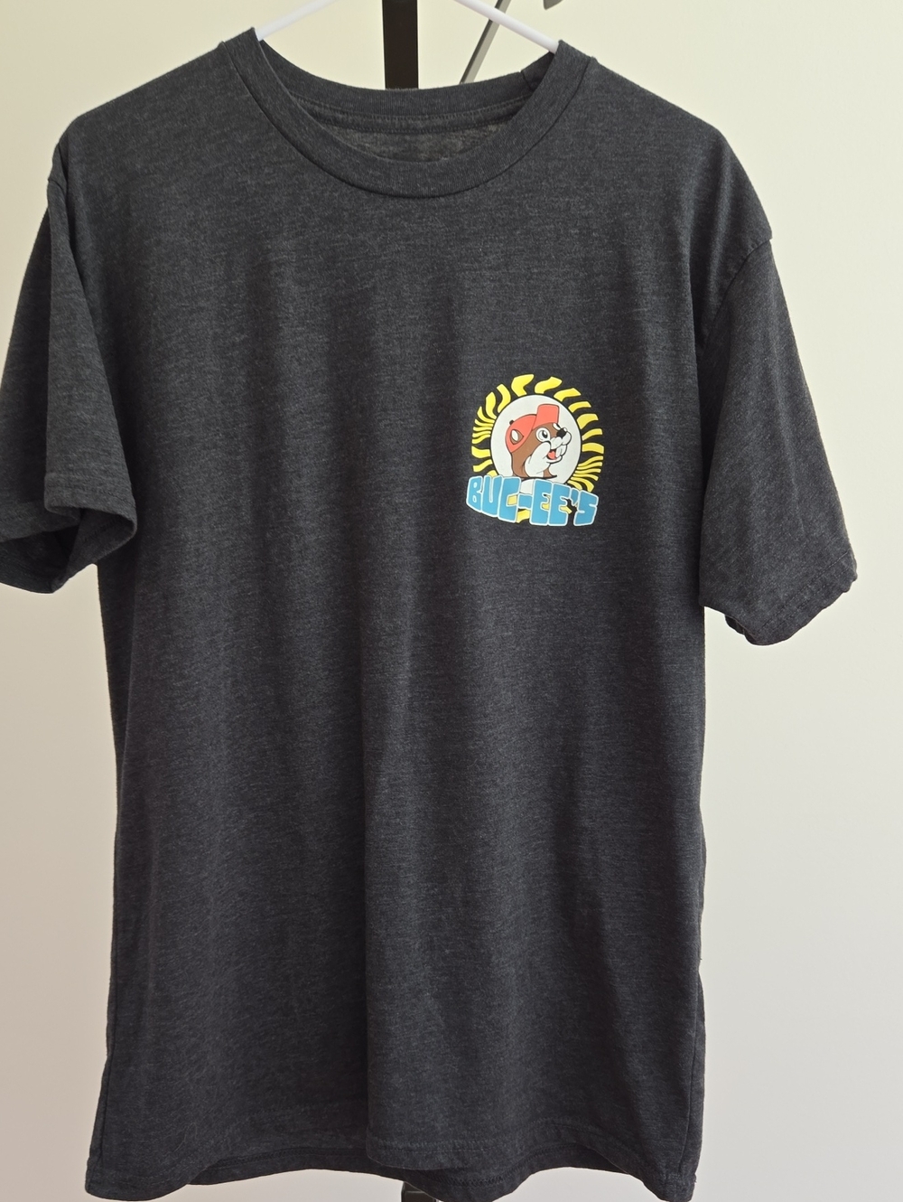 Men's Black Short-Sleeve Graphic Tee with Colorful Mascot